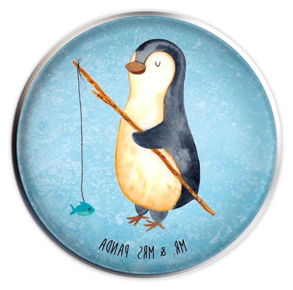 Waschbeckenstöpsel Pinguin Angler - Geschenkidee für Angelfreunde, Abflussstopfen für den Alltag
