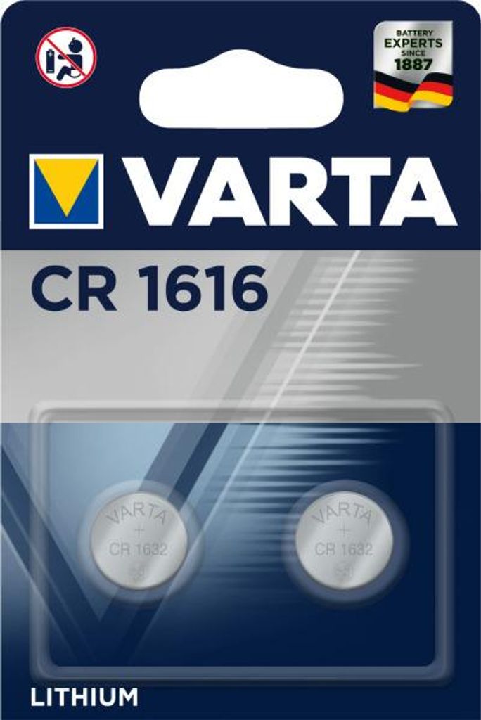 VARTA Knopfzelle Electronics Lithium CR1616 3V 1Bli=2Stk Image du produit 