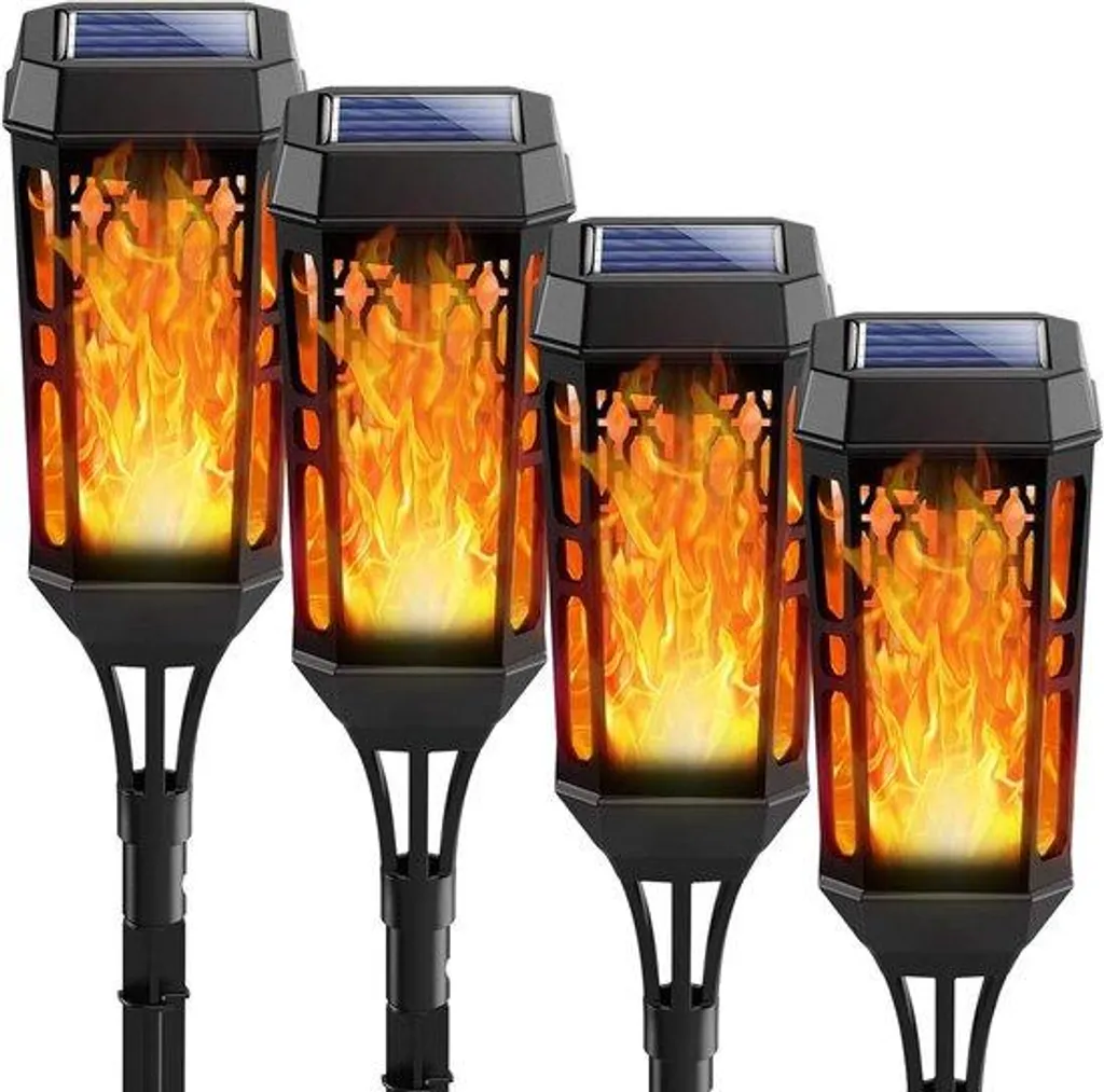 Lampe solaire extérieur effet feu réel sans danger - Modèle Dusk XL