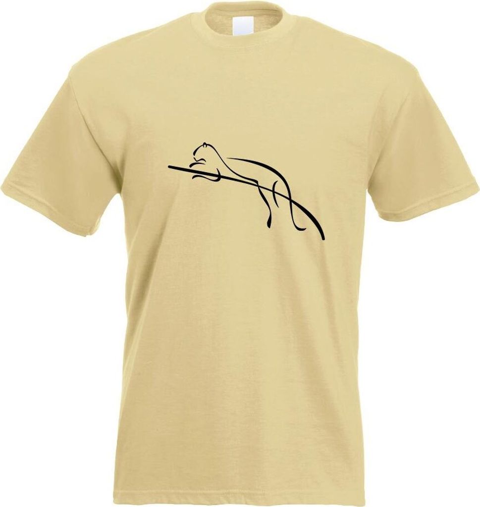 Kiwistar - T-Shirt - Khaki - Pandabär Motiv 2 Motiv Bedruckt Funshirt Design Print - mit Motiv Bedruckt - Funshirt Design - Sport - Freizeit - Her...