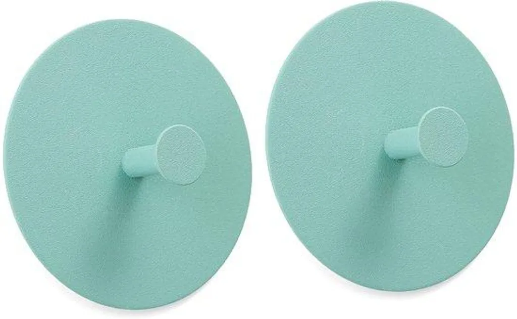 Lot de 2 crochets muraux bleus pour suspendre serviettes et torchons