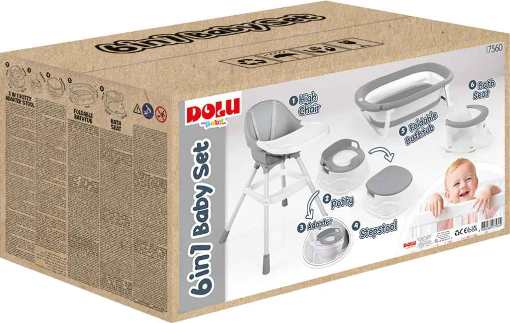 Set Éducatif Bébé 6 en 1 DOLU 7560 - Structure Modulaire Haute Résistance