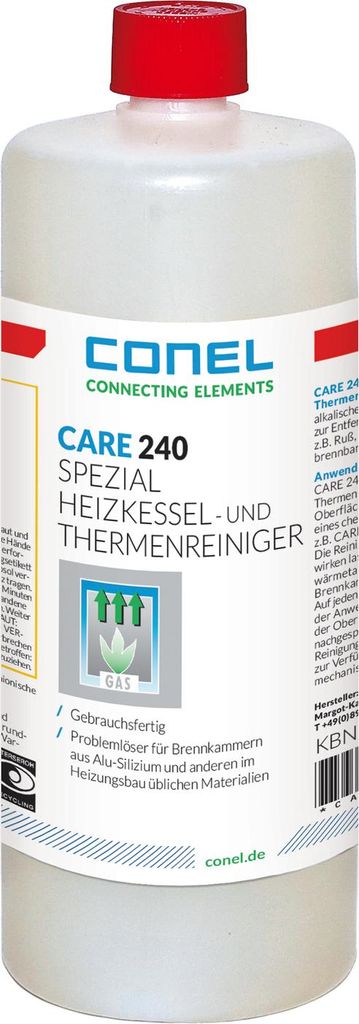 CONEL CARE 240 Heizkessel-Thermenreiniger 1 L Flasche Spezial f.AlSi-WT