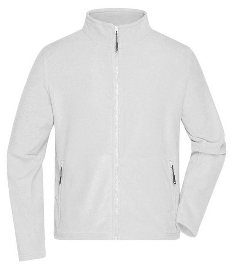 James and Nicholson - Fleecejacke für Herren LT2504 (S) (Weiß)