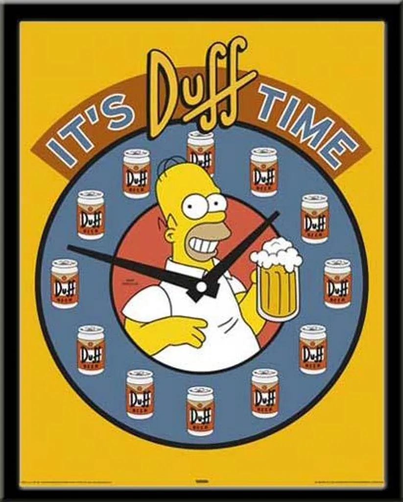 Poster Les Simpson Homer Cadre Noir Anti-Casse Vitre Acrylique Shinsuke