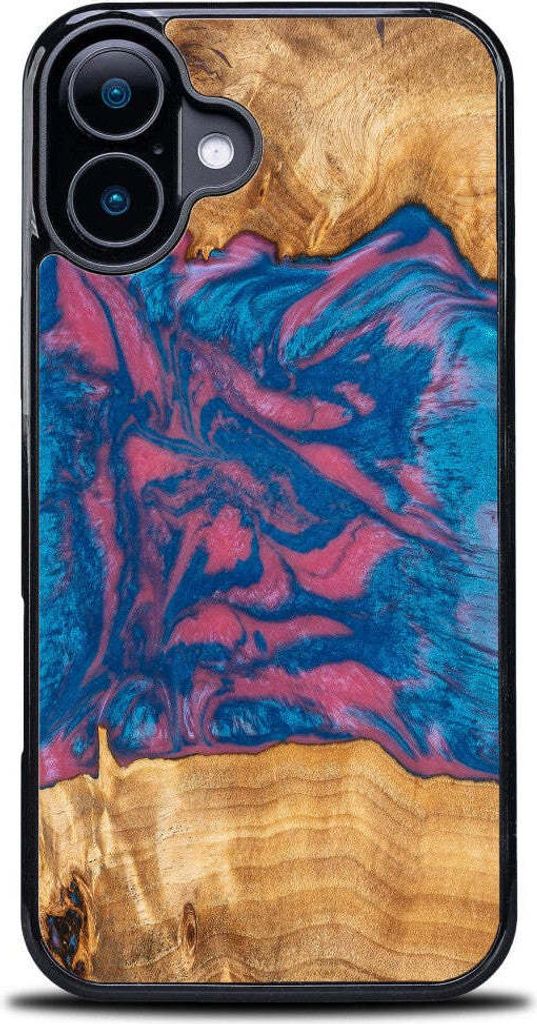 Holzhülle für iPhone 16, Bewood Unique Neons Vegas
