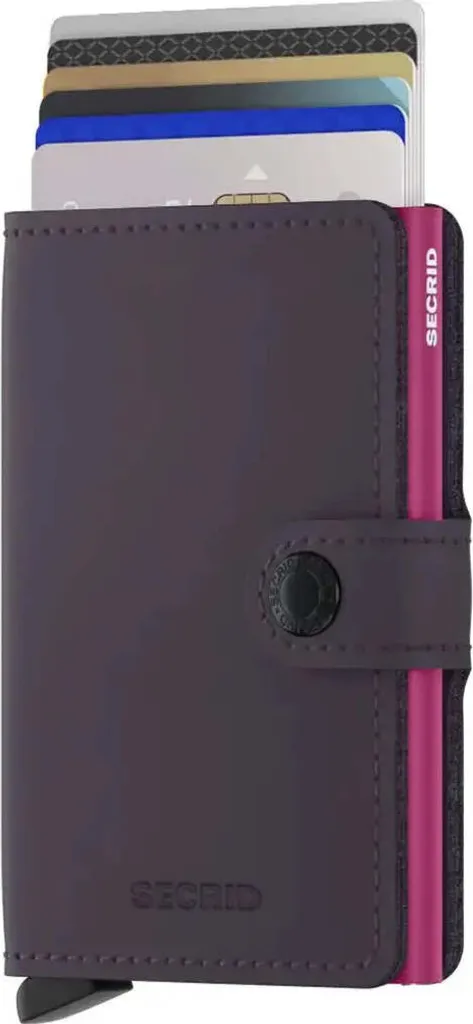 Miniwallet Secrid Matte Violet 10 cm - Protection RFID et Cuir Véritable - 3