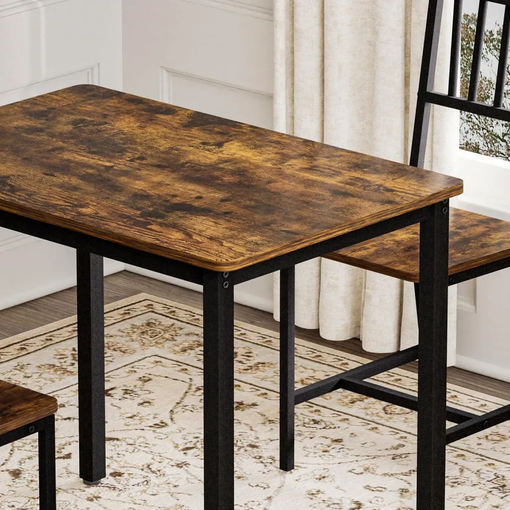 Table à manger compacte industrielle pour optimiser votre coin repas 90cm - 13