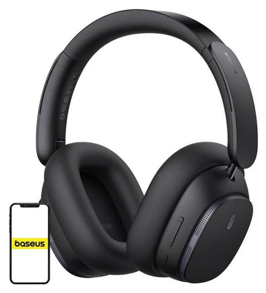 Baseus A00050601113-00 Casque d'écoute Bluetooth Hi-Fi Noir Intense