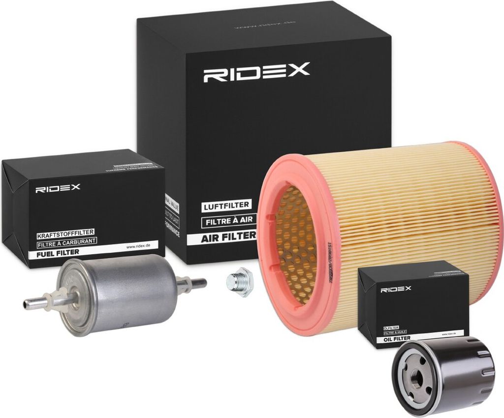 RIDEX Filterset Inspektionspaket Filtersatz passend für PEUGEOT 306 Schrägheck (7A, 7C, N3, N5) 306 Cabriolet (7D, N3, N5) 106 I (1A, 1C) 306