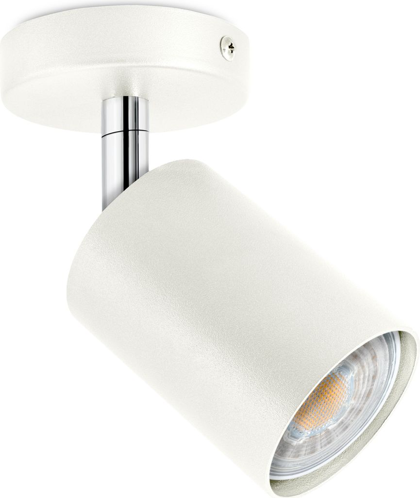 LED Decken & Wand Spotleuchte weiß 1-flammig schwenkbar & Produktbild 