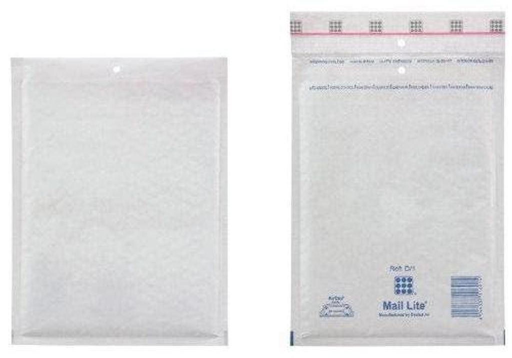 Mail Lite Weiße, mit Luftpolsterfolie ausgekleidete Beutel Produktbild 