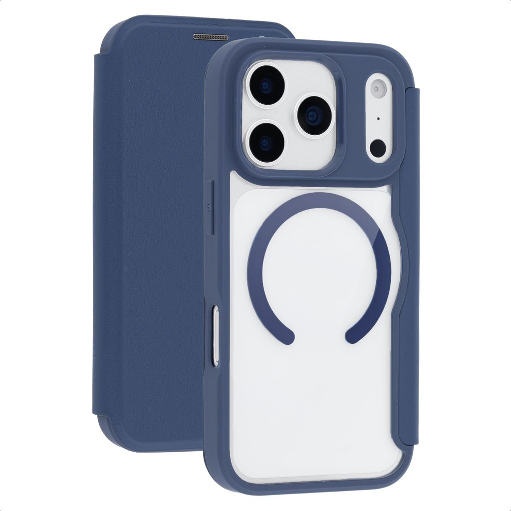 imoshion Transparentes Bookcase mit MagSafe für das Apple iPhone 17 Pro Max – Blau