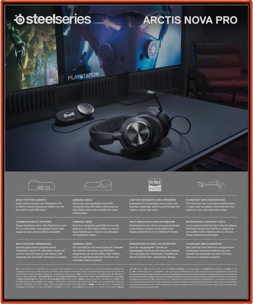 SteelSeries Arctis Nova Pro Wireless Casque Gaming Bluetooth Noir - 21