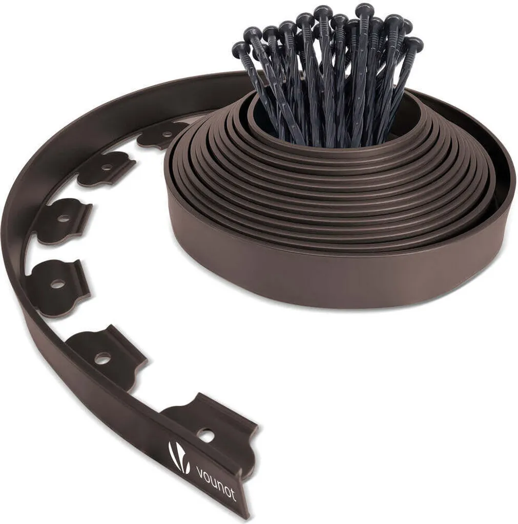 Bordure de pelouse flexible pour stopper l'invasion d'herbe marron 10m