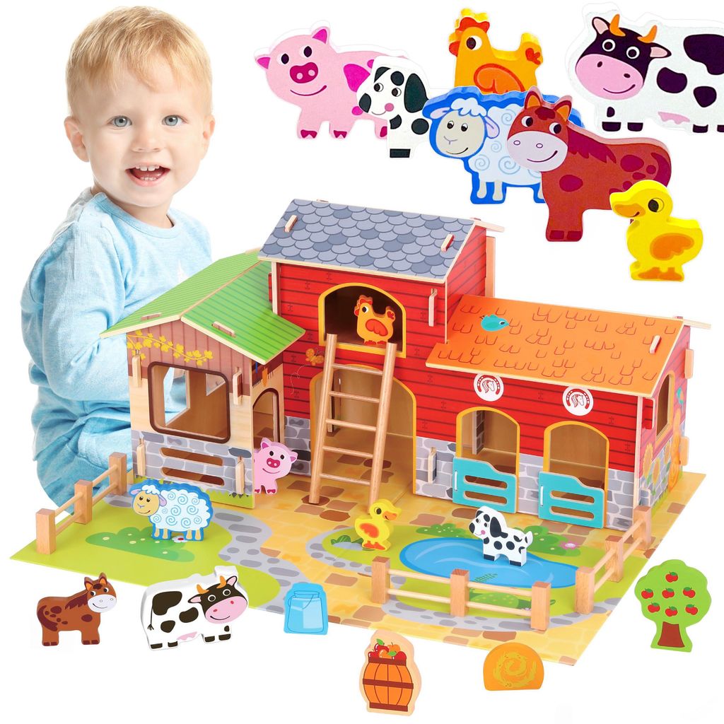 WOOPIE GREEN Mega Farm - Figurine di animali: Stalla, Immagine del prodotto 
