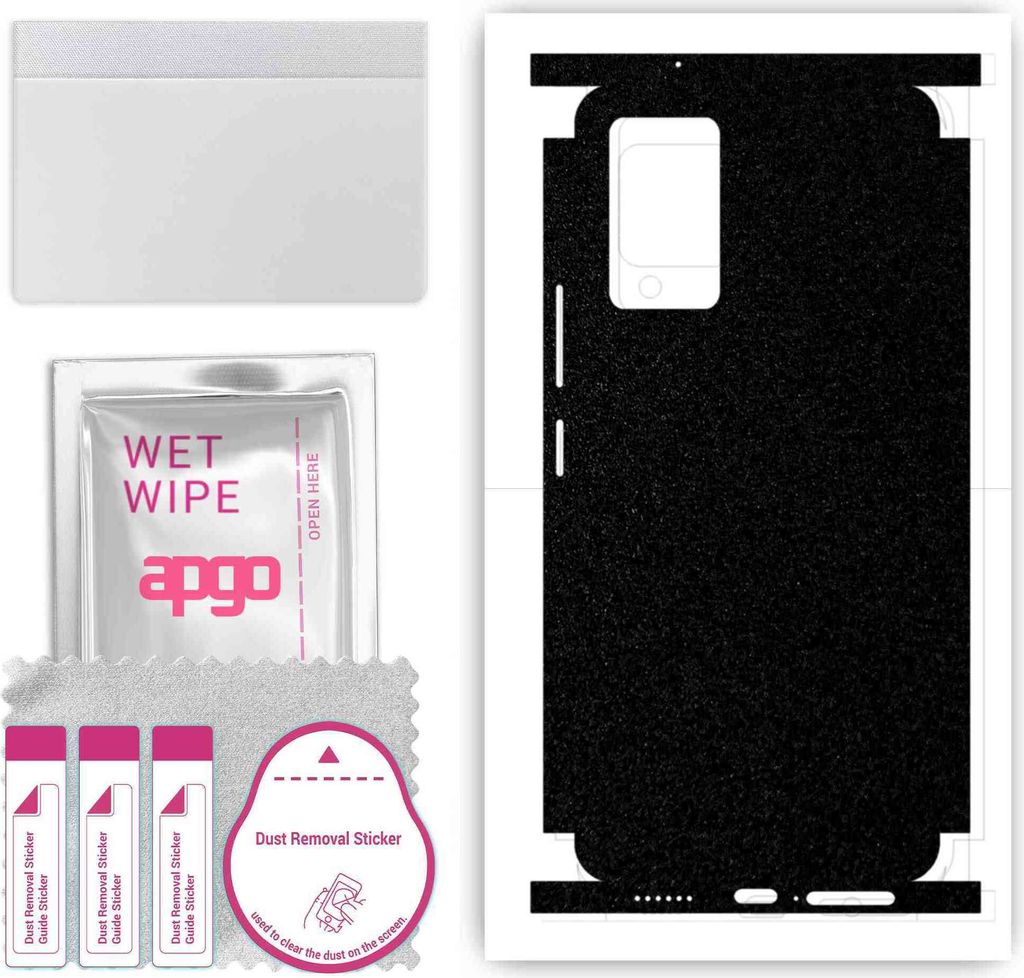 apgo Rückseite + Seiten Schutzfolie, Skin, kompatibel mit Vivo V21, Hinten Displayschutzfolie aus Vinylfolie, kratzfest, einfache Montage - Mattsc...