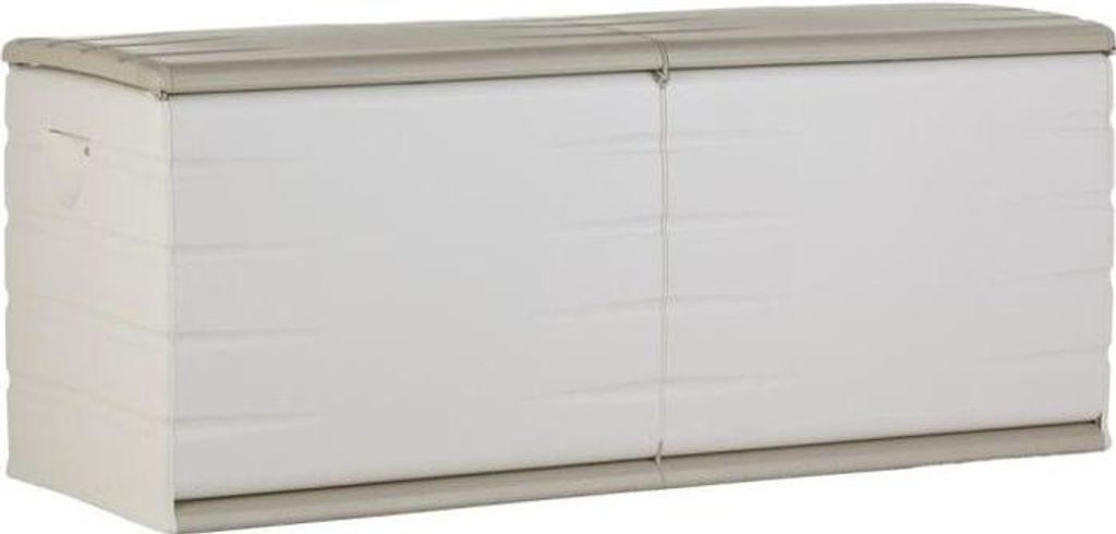 Aufbewahrungsbox, Außen/Innen, 450L, Abschließbar, Mit Rollen, Beige