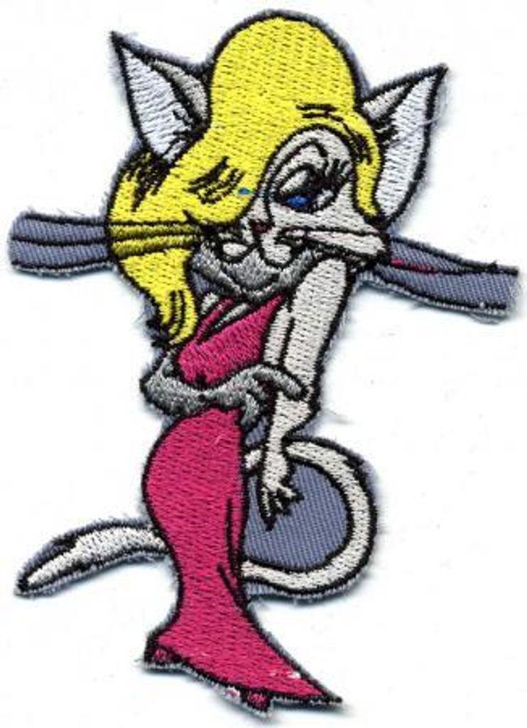 Aufnäher - Katzendame Cartoon - 01815 - Gr. ca. 7,5 x 10,5 cm - Patches Stick Applikation