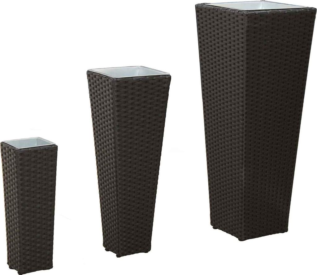 Set für Outdoor 3 pcs Schwarz Metall