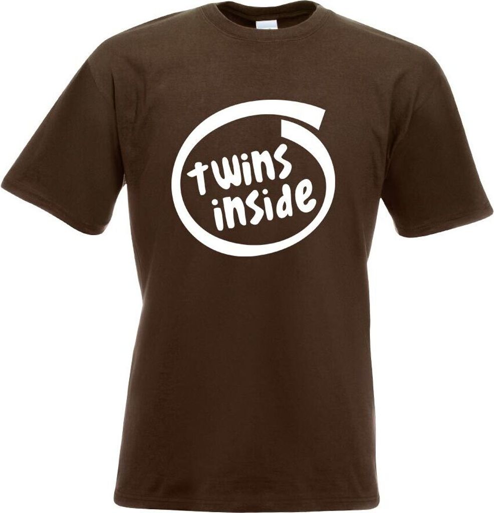 Kiwistar - T-Shirt - Chocolate - Twins Inside Herren Funshirt Bedruckt Design Sprüche Spruch Motive - mit Motiv Bedruckt - Funshirt Design - Sport...