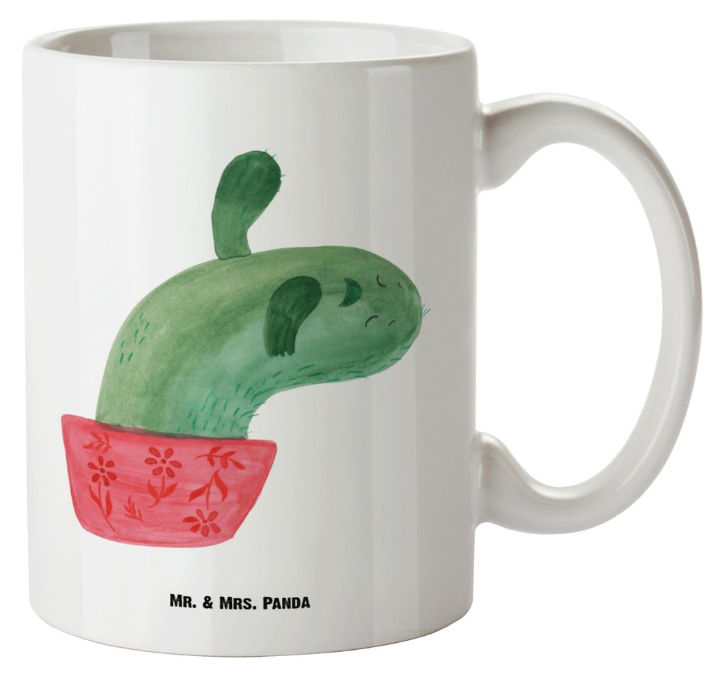 Mr. & Mrs. Panda Haferl Kaktus Mama - Weiß - Geschenk, großer kaffeepott, Große Tasse, Riesenkaffeetasse, Keramiktasse, Kakteen, Pott, Ärger, M...
