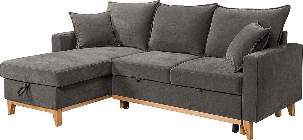 ECKSOFA mit Schlaffunktion - Flachgewebe