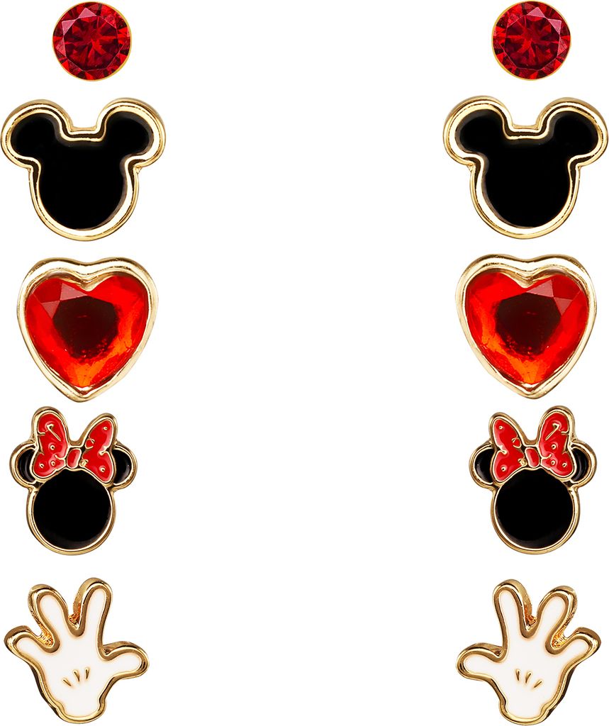 Ohrstecker Disney Mickey & Minnie Mouse Set 5-tlg. Bunt Unisize Disney Jewelry