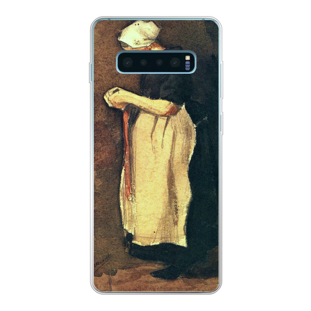 MuchoWow Handyhülle Schutzhülle Hülle für Samsung Galaxy S10 Plus Die Scheveningerin - Vincent van Gogh Silikon Softcase Handy Hülle - Schut...