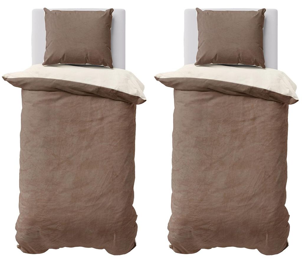 Winter Bettwäsche Teddy Plüsch 155x220 + 80x80 Bettbezug Produktbild 