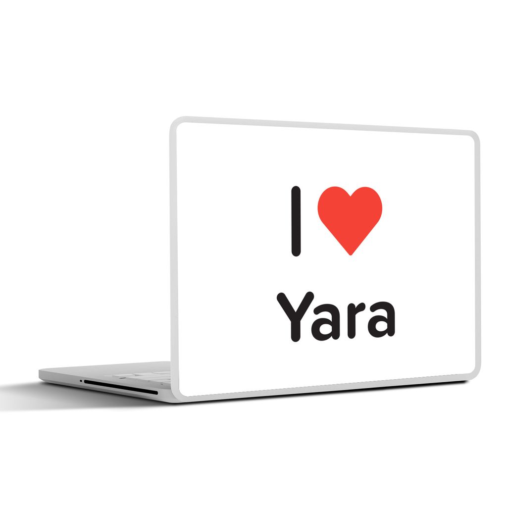 MuchoWow Laptop Aufkleber Sticker Cover Ich liebe - Yara - Mädchen 30x21 cm - Sticker für Laptop - Selbstklebend