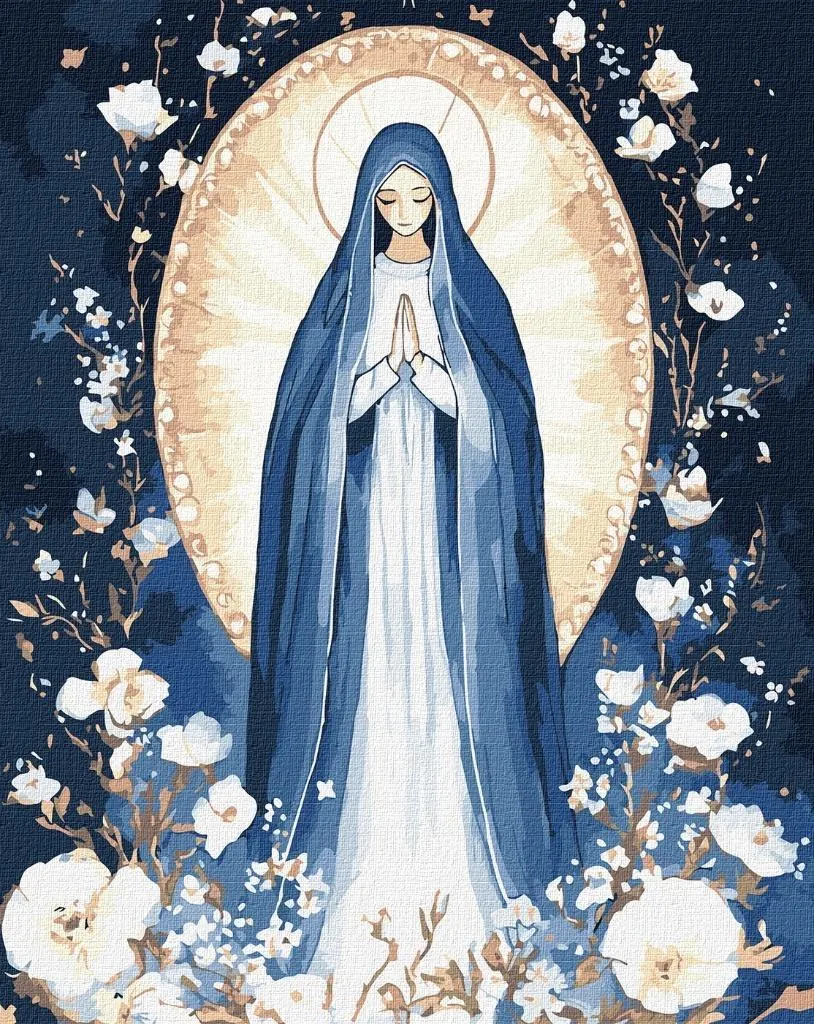 Set Pittura Fai-da-Te Madonna Immacolata 40x50cm - Regalo Religioso