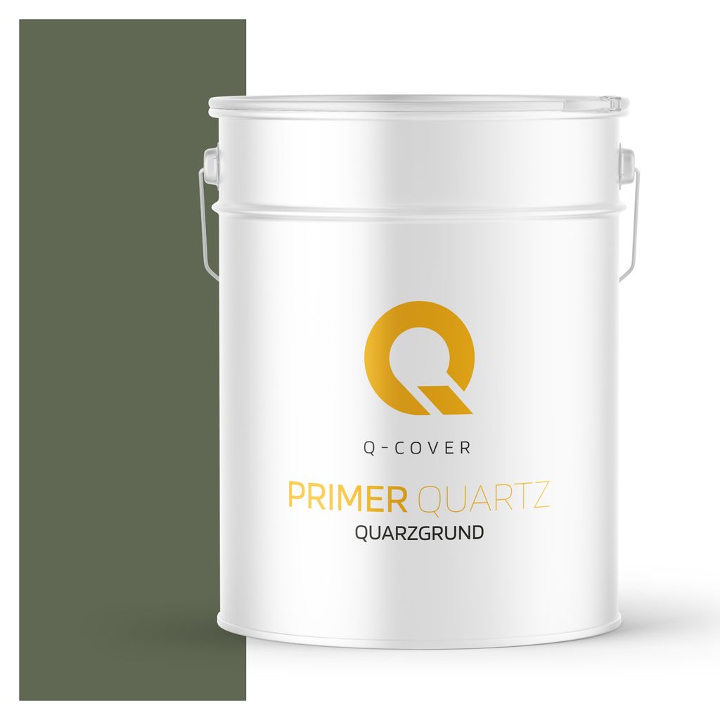 Quarzgrund für Beton Architekt 15 kg| Dunkelgrün | Haftgrund für Beton & Putz | rau | Grundierung für außen & innen | Fassade & Wand | Q-COVER
