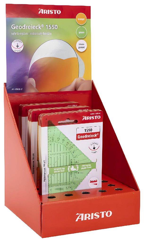 Aristo Geodreieckdisplay AR1550 30 Stück farbig sortiert