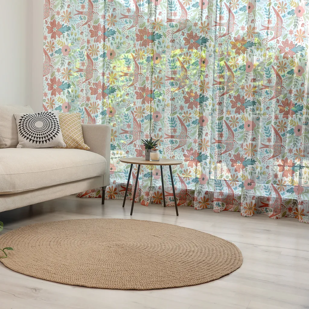 ABAKUHAUS Magnolia Servizio all'Americana, Rami fioriti, Rettangolare Decorativo per Sala da Pranzo Cucina, 40 cm x 180 cm, Multicolore