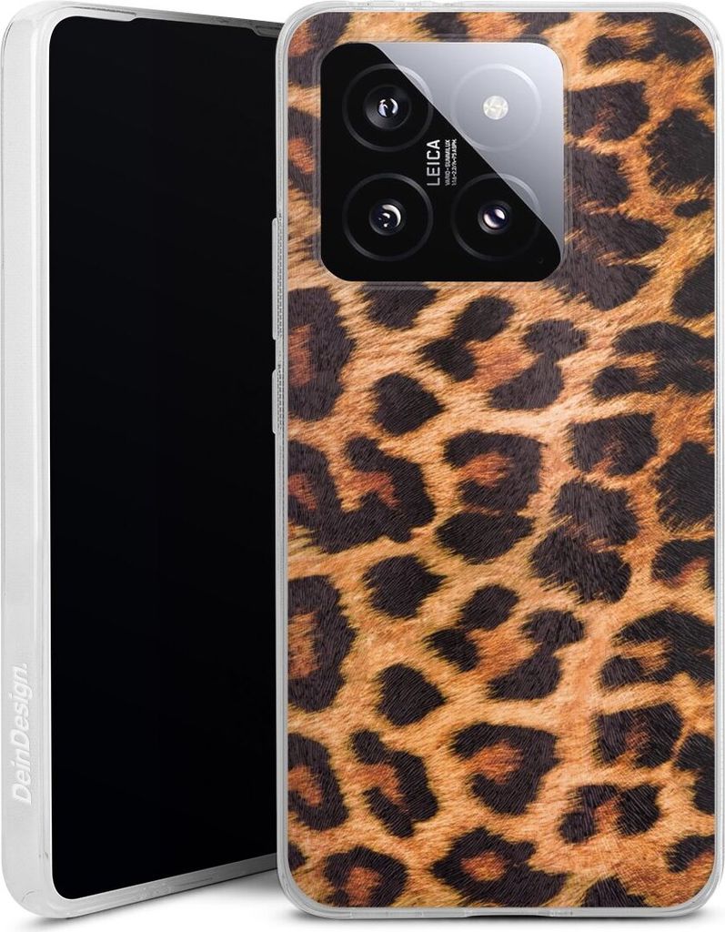 DeinDesign Handyhülle für Xiaomi 14T Silikon Hülle Case Smartphone Schutzhülle Animalprint Fell Leopard