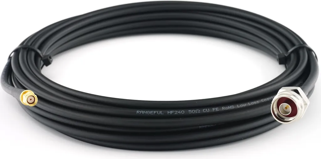 Cavo Prolunga Antenna 5m RP-SMA Maschio a N Maschio HF-240 Bassa Perdita - 2