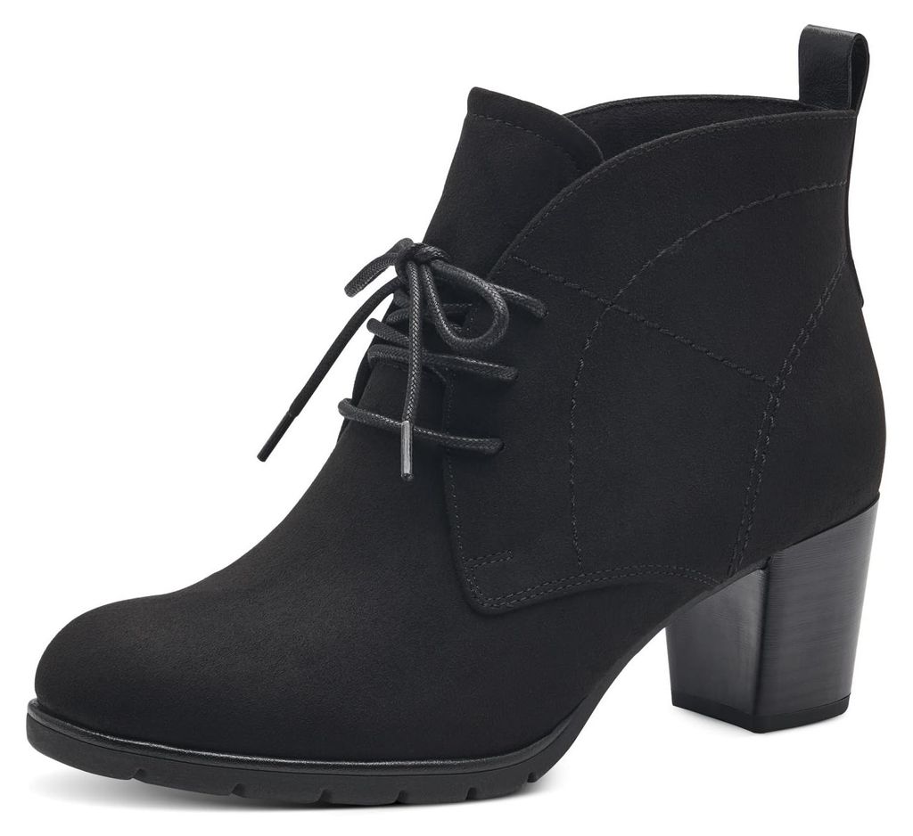 MARCO TOZZI Dames enkellaarsjes met veters, zwart (BLACK), Productafbeelding 
