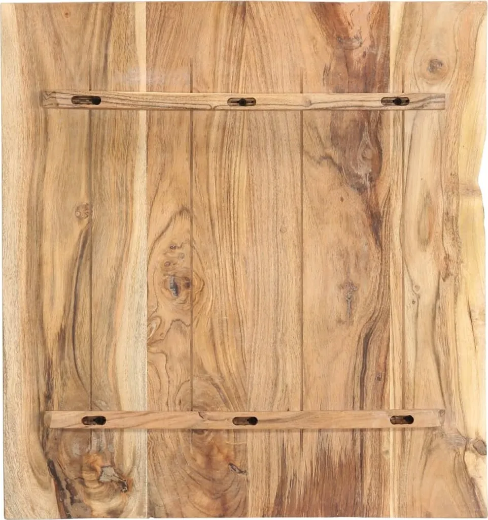 Plateau de lavabo bois acacia massif durable et résistant 58x52x2,5 cm - 9