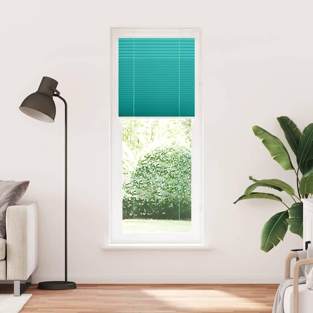 vidaXL Plissee Petrolgrün 75x200 cm Stoffbreite 74,4 cm Polyester