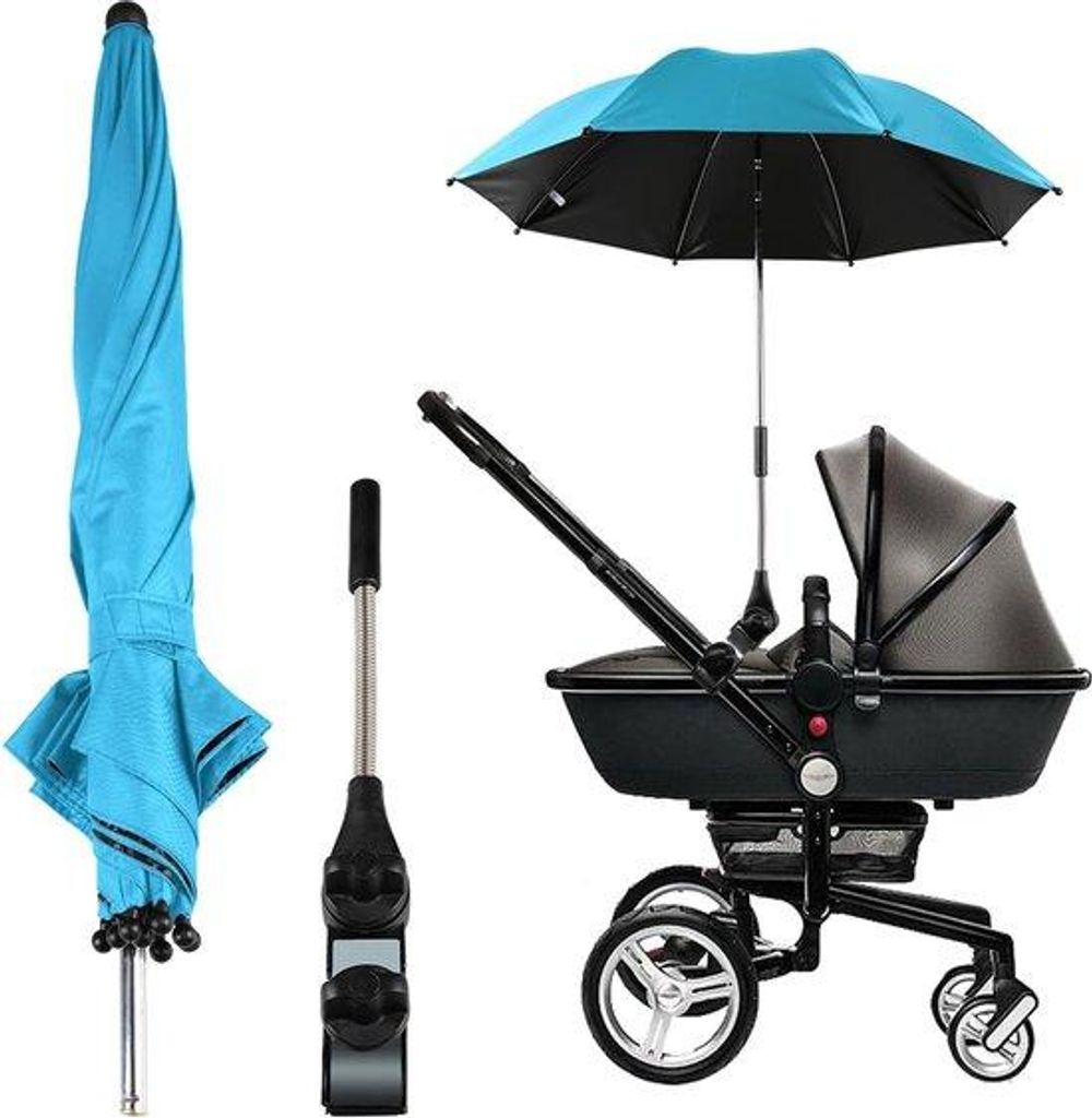 Universeller Kinderwagen-Schirm, wasserdicht, 360° drehbar, UV-Schutz