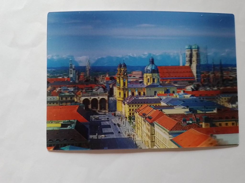 3 D Ansichtskarte München, Odeonsplatz, Postkarte Wackelkarte Hologrammkarte, Bayern