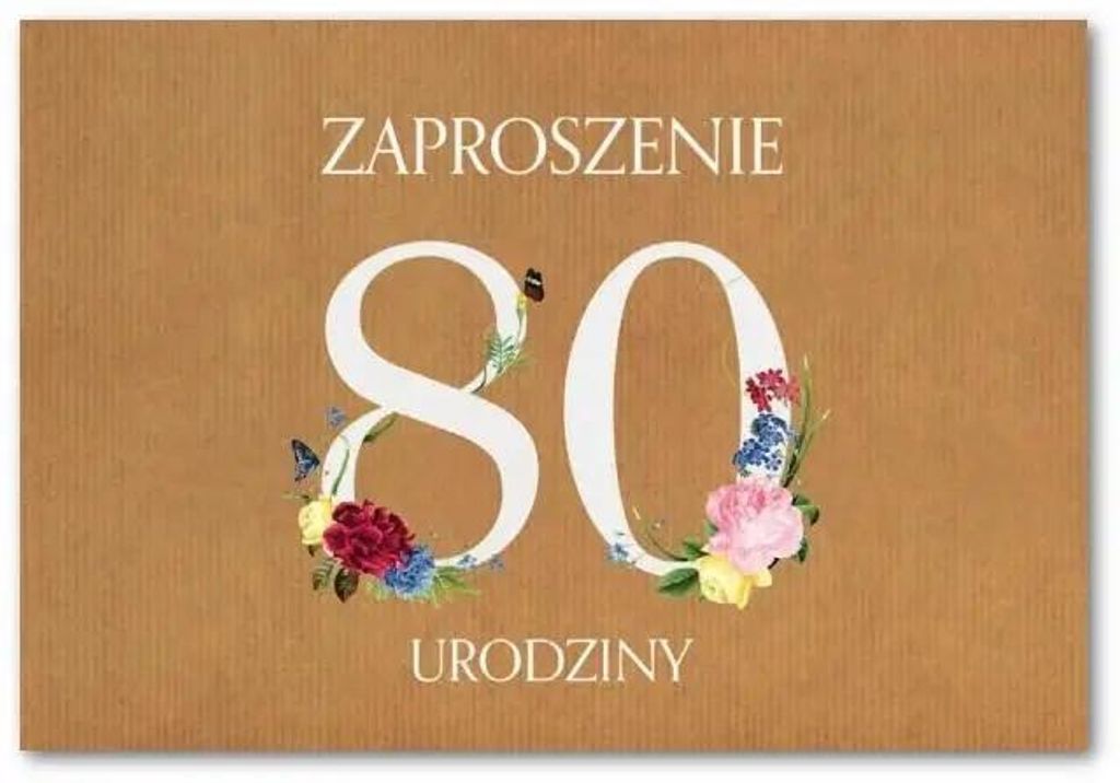 Einladungskarte zum 80. Geburtstag ZT42 (10 Stück) – Trend