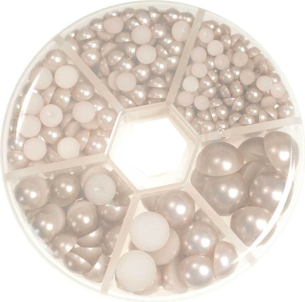 1 Box / 690 Schmucksteine Cabochons Klebesteine Kuppel 412x26mm, Farbwahl, Farbe:beige
