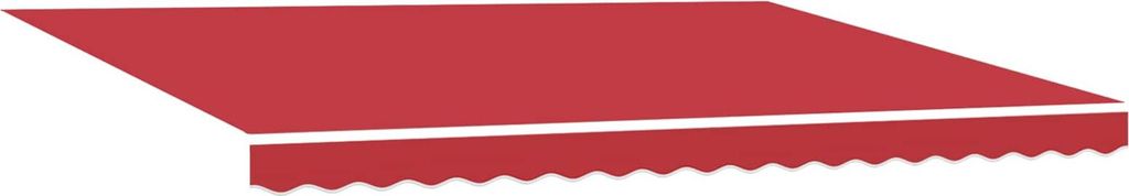 Einziehbare Markise Rot 450 x 350 cm Stoff