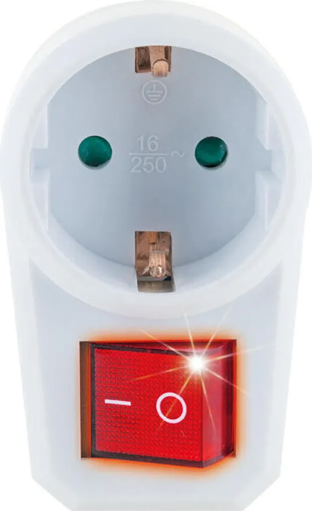Schwaiger STVT1000 Presa Singola con Interruttore | Stop Stand-by