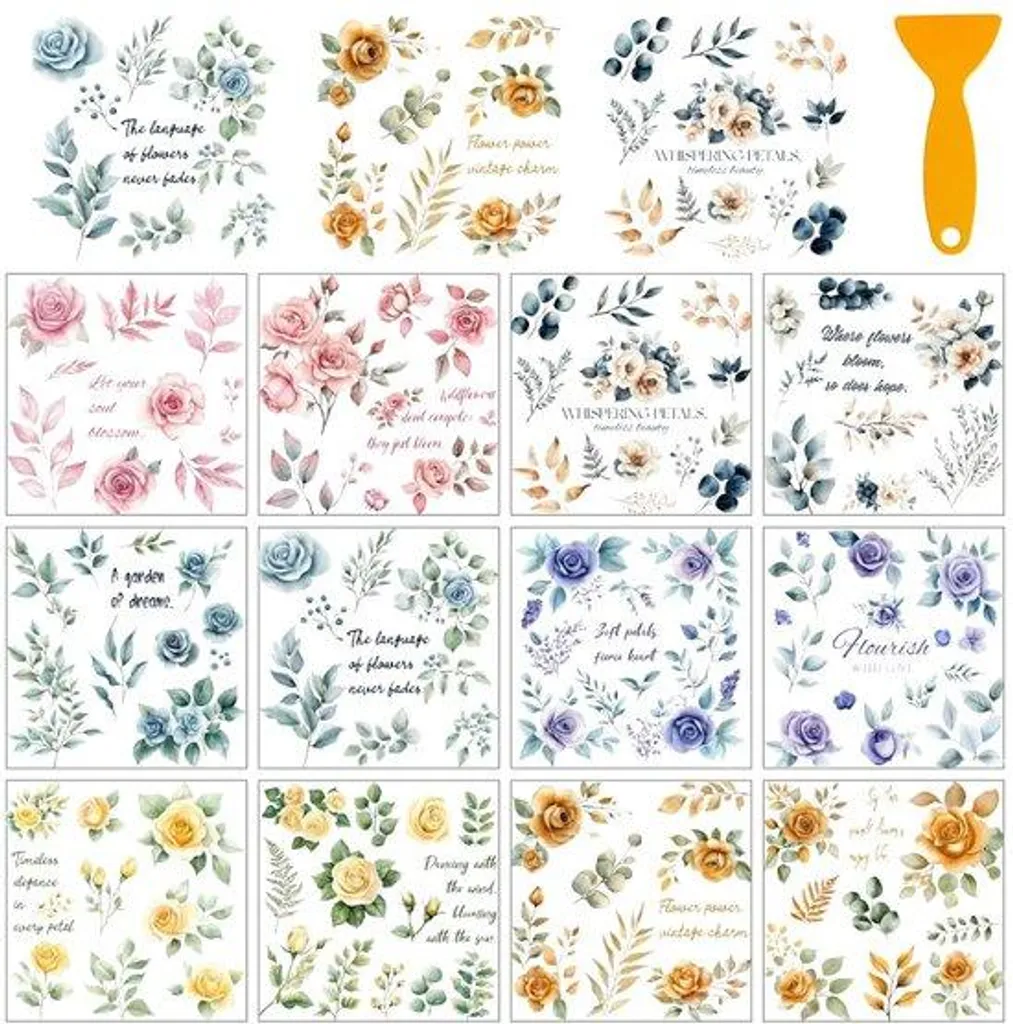 Relooking Facile pour Meubles et Vaisselle : 12 Autocollants à Gratter
