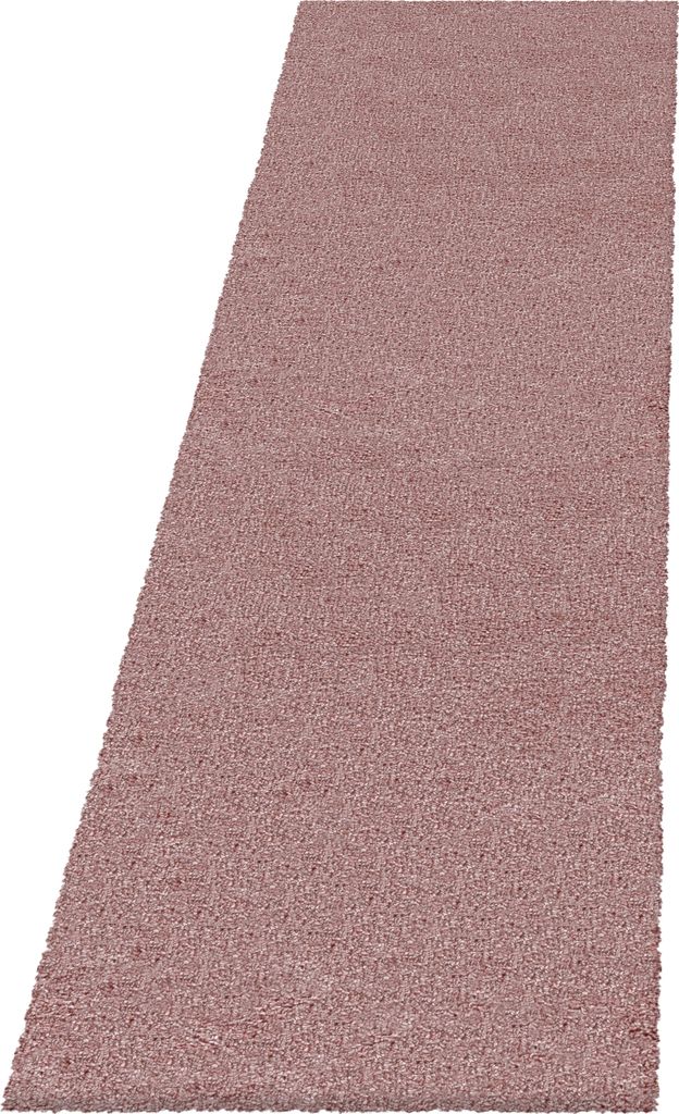 Teppich Läufer Wohnzimmer Rosa 80x250 Unicolor - Einfarbig aus Polyester