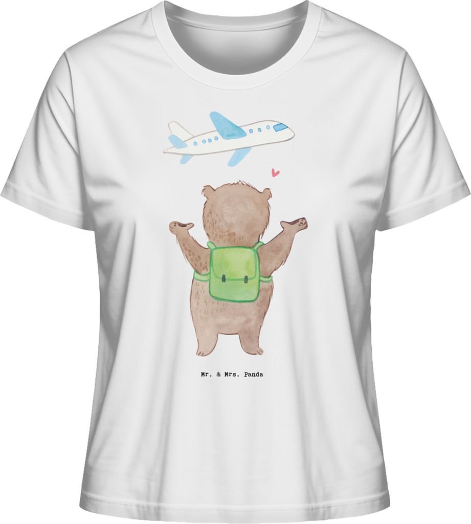 Mr. & Mrs. Panda Damen T-Shirt Bär Reisen Größe XL - Weiß - Geschenk, Reiseveranstalter, Shirt Mit Print, Jersey, Urlaube, Oberteil, Basic, Spr...