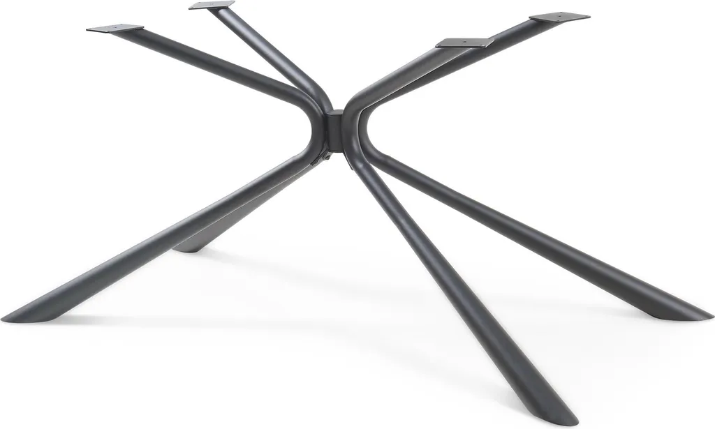 Pied de table double industriel en acier noir Havosanlurg 160x70 cm